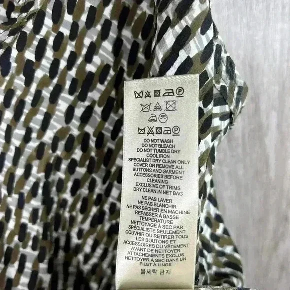 Burberry Brit 100% Silk Patterned Tank Size S Scoop Neck - Picture 5 of 8